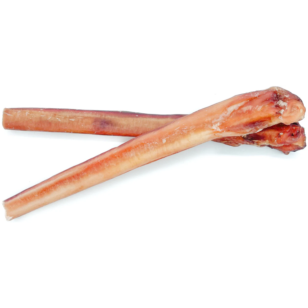 Two 12 inch monster bully stick dog treats from Bully Bunches.