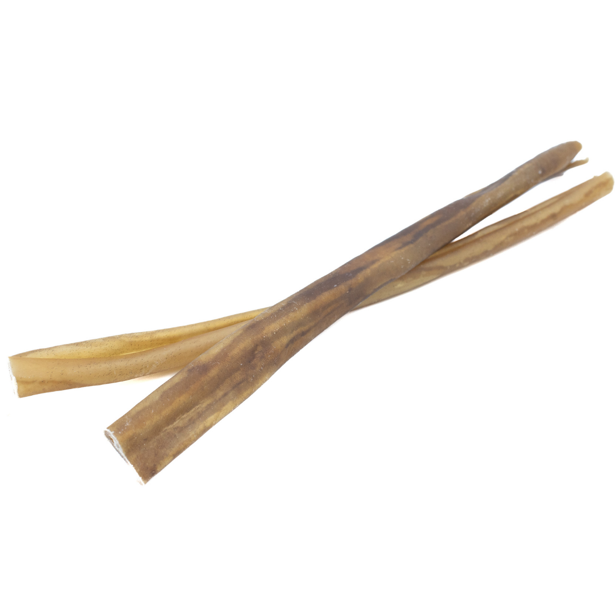 Two 10-12 inch standard collagen stick dog treats from Bully Bunches
