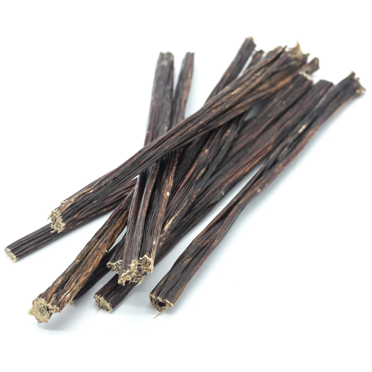 A bunch of 12 inch jerky stick dog treats from Bully Bunches.