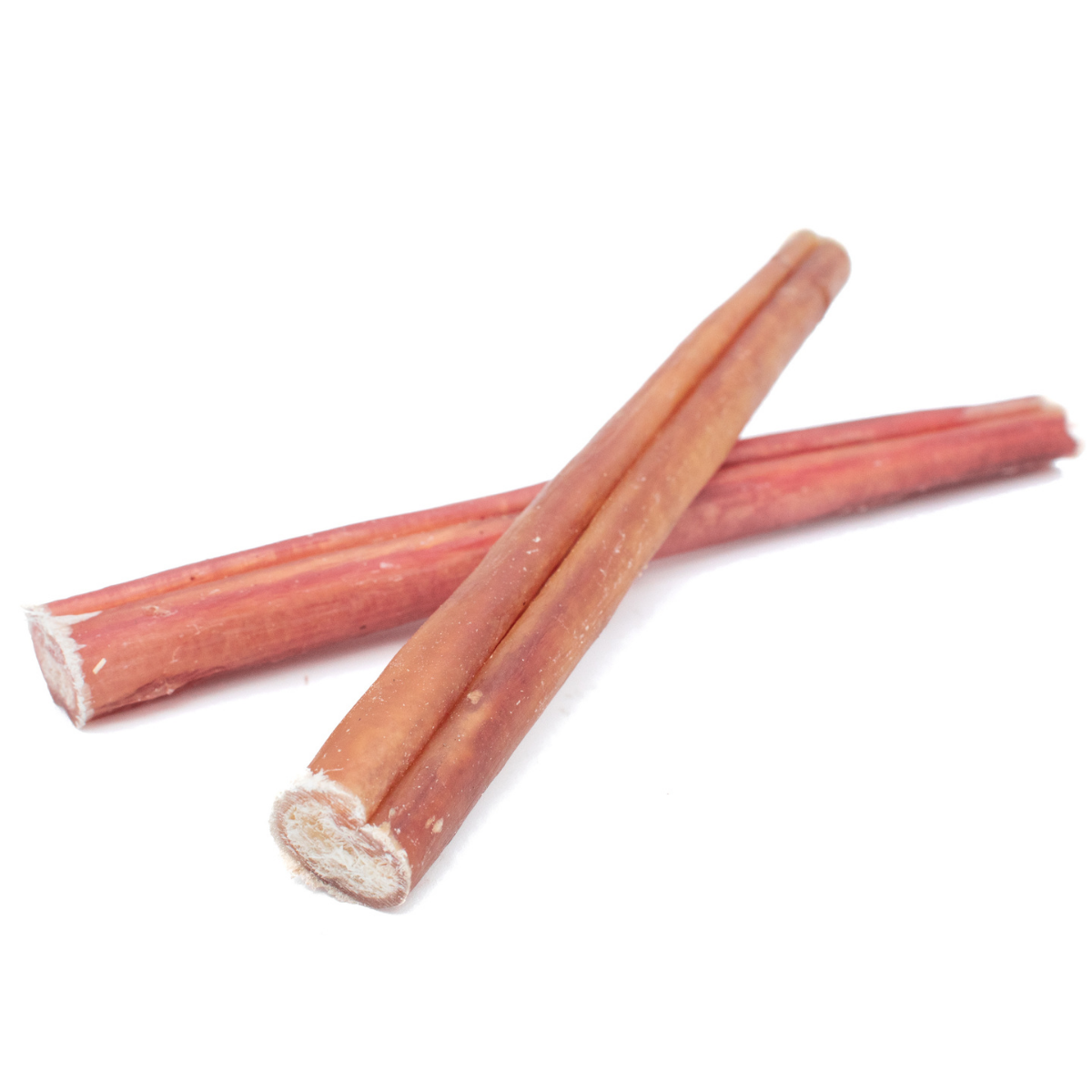 Two 6-inch standard bully stick dog treats from Bully Bunches.