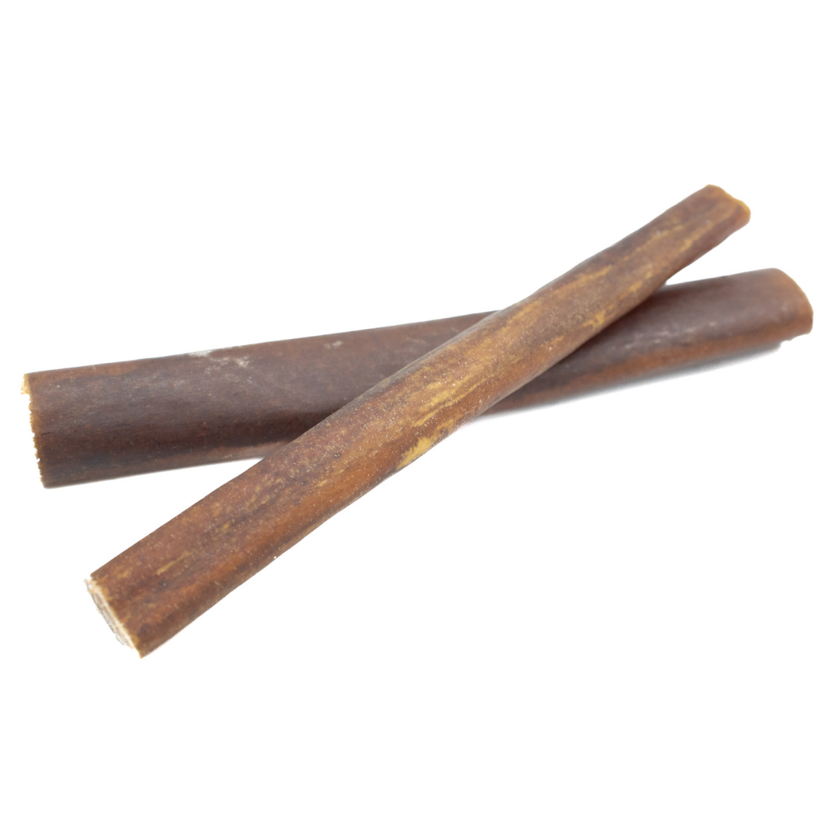 Two 5-6 inch standard collagen stick dog treats from Bully Bunches.