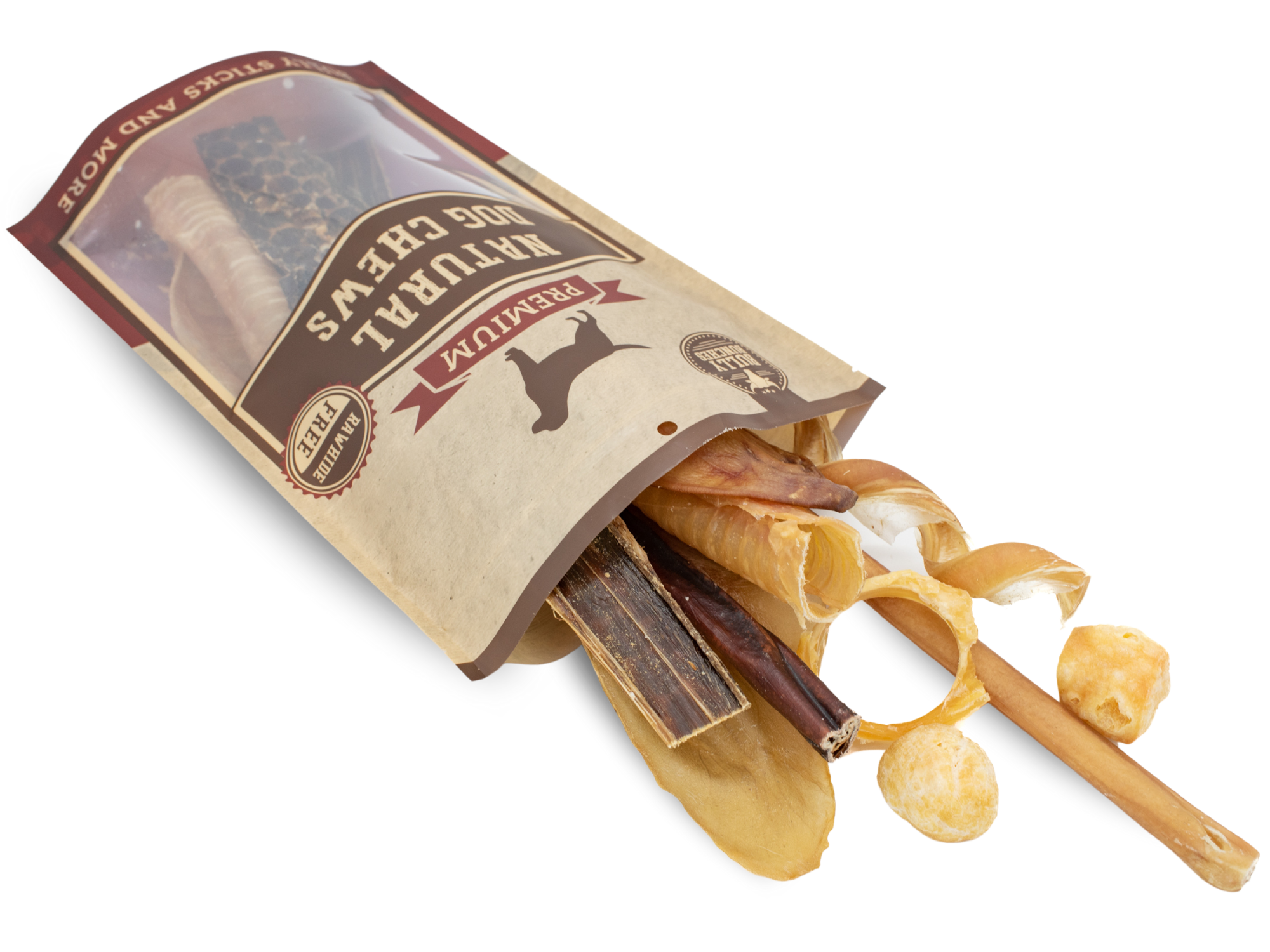 A mixed bag of dog treat trail mix.