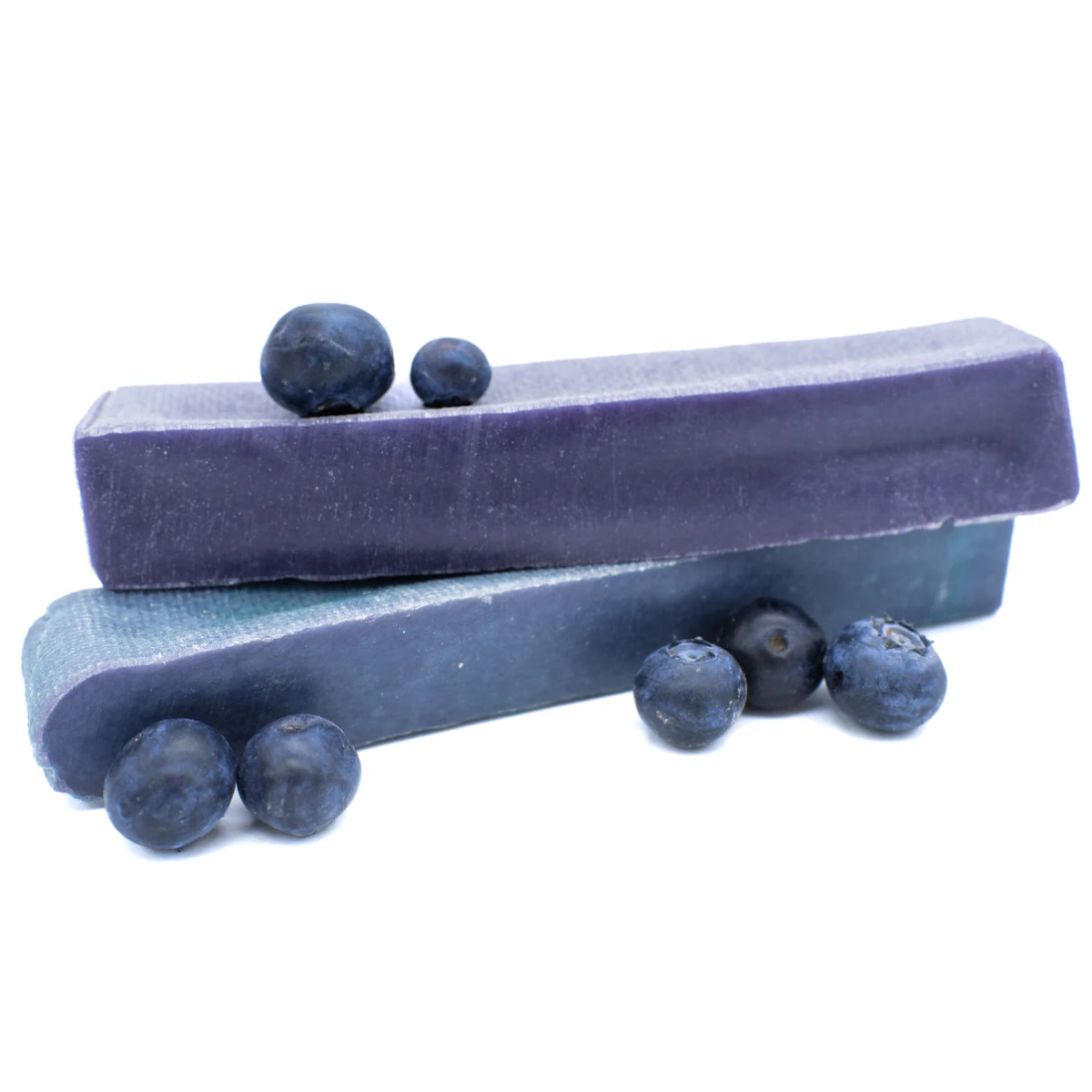 Two blueberry himalayan yak chew medium dog treats from Bully Bunches.