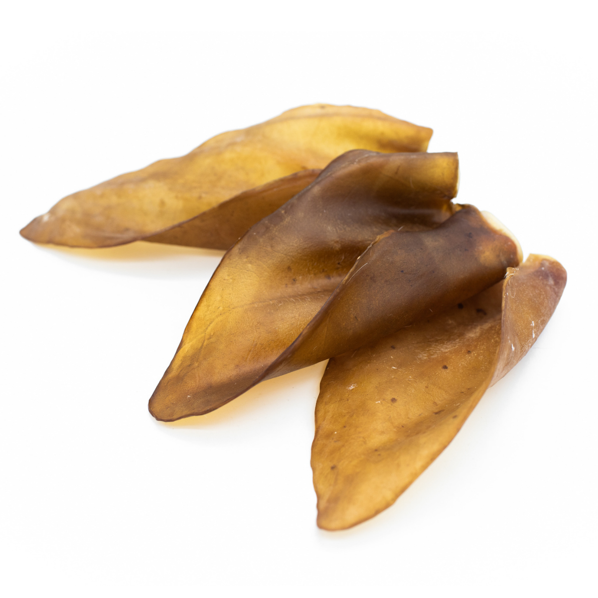 Three natural cow ear dog treats from Bully Bunches.