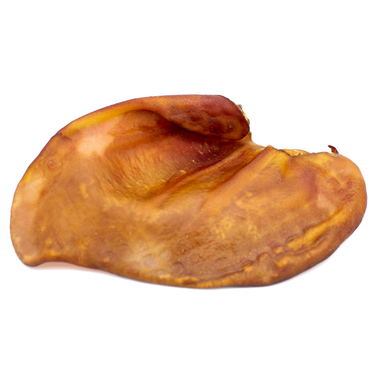 Three large pig ear dog treats from Bully Bunches.