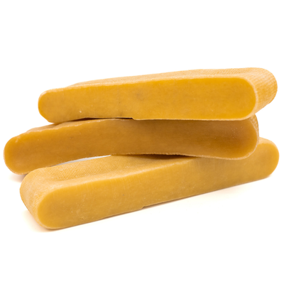 Three mega himalayan yak chew dog treats from Bully Bunches.