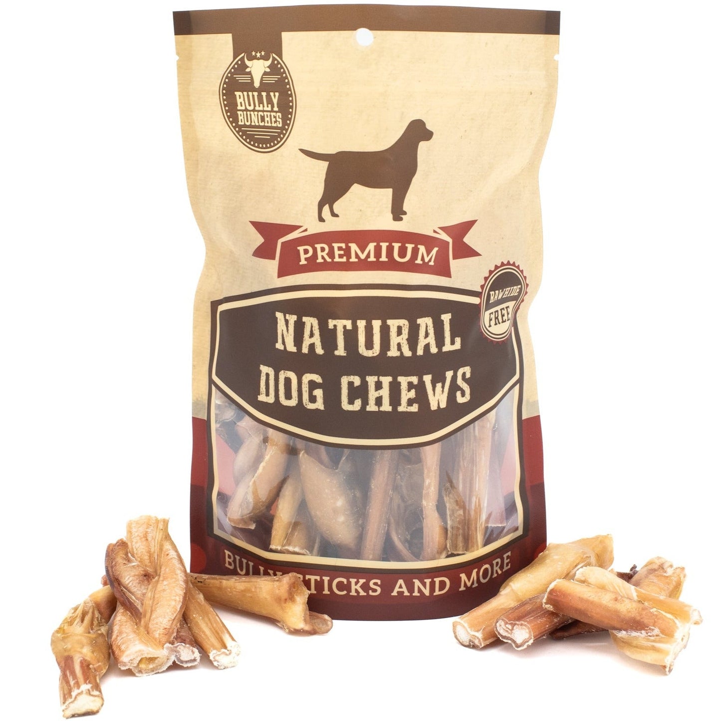 A bag of 4-5 inch bully stick ends.