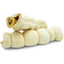 Two cow beef cheek roll dog treats.