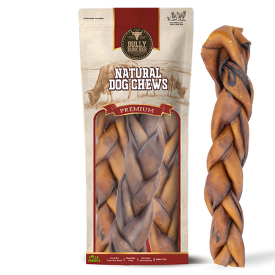 10-12 Inch Large Braided Collagen Stick