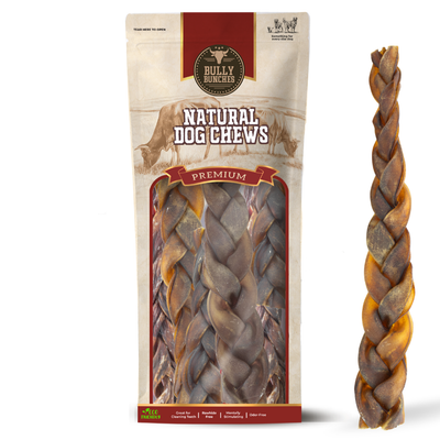 10-12 Inch Small Braided Collagen Stick