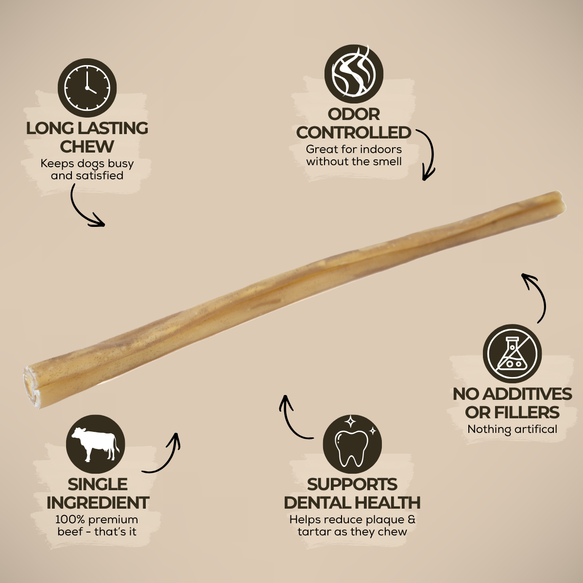 10-12 Inch Collagen Stick