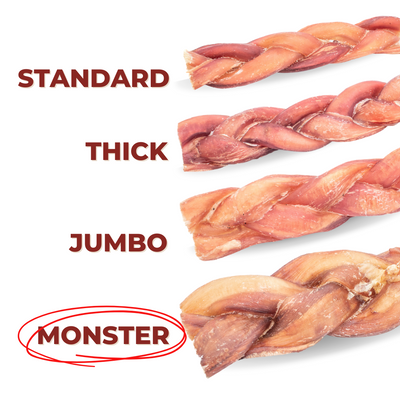 6 Inch Monster Braided Bully Stick