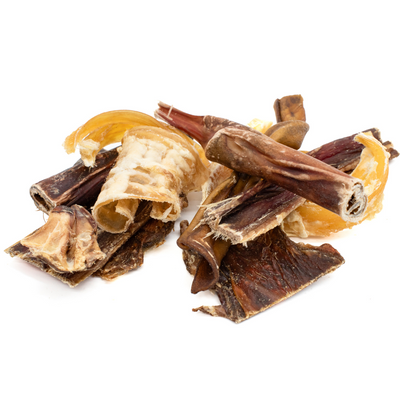 A collection of dog treat trail mix.
